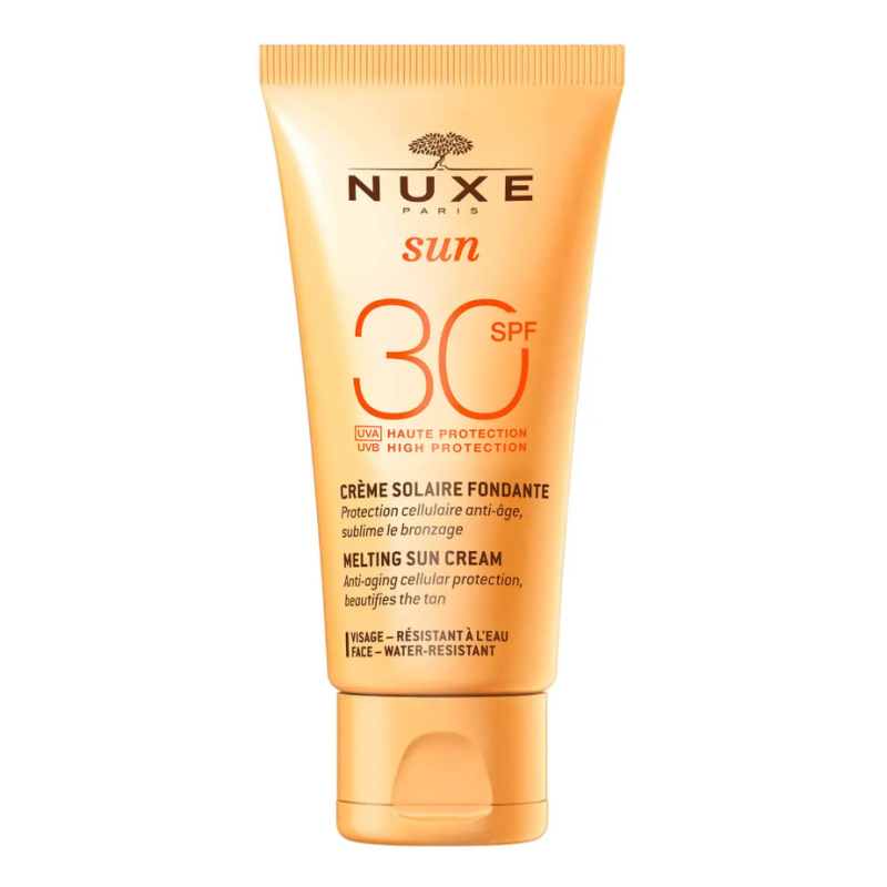 Nuxe Sun Crema Solare Fondente Anti-Età SPF30 - Protezione solare alta per il viso - 50 ml