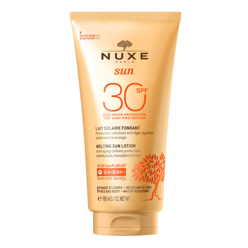 Nuxe Sun Latte Solare Fondente Anti-Età SPF30 - Protezione solare alta per viso e corpo - 150 ml