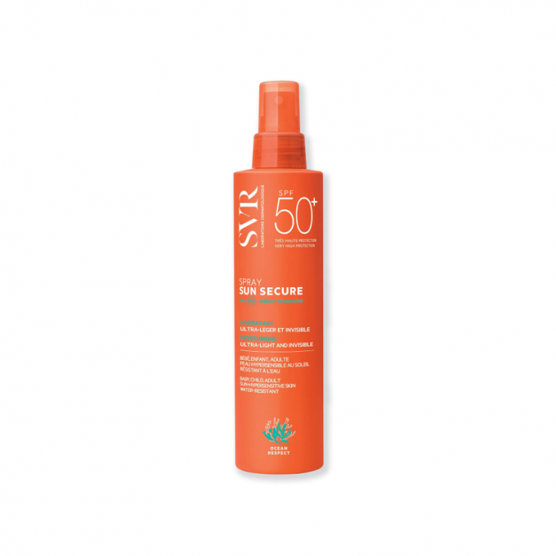 SVR Sun Secure Spray Invisibile SPF 50+ - Protezione solare viso e corpo adatta per adulti e bambini - 200 ml