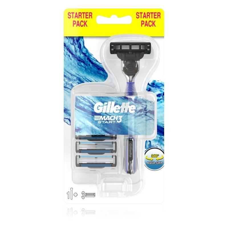 GILLETTE MACH 3 RASOIO START+ 3LAM