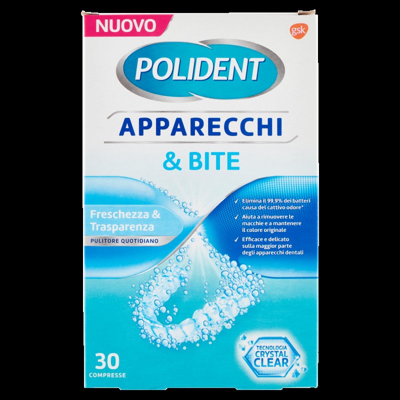 POLIDENT TABS APPAREC E BITE 30COM