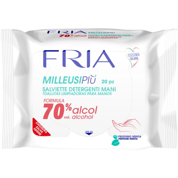 FRIA M/USI IGIENIZ 70% ALCOOL 20 P