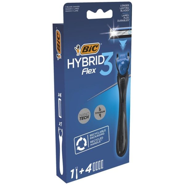 BIC HYBRID FLEX 3 RASOIO+4 RIC