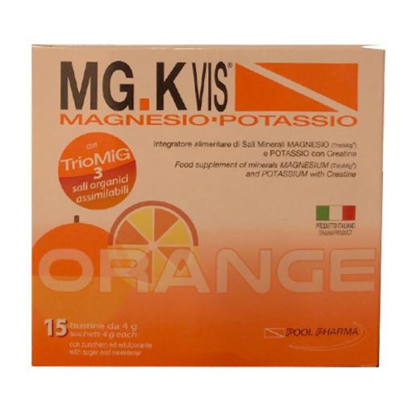 Mgk Vis Orange Magnesio e Potassio Gusto Arancia 15 Bustine