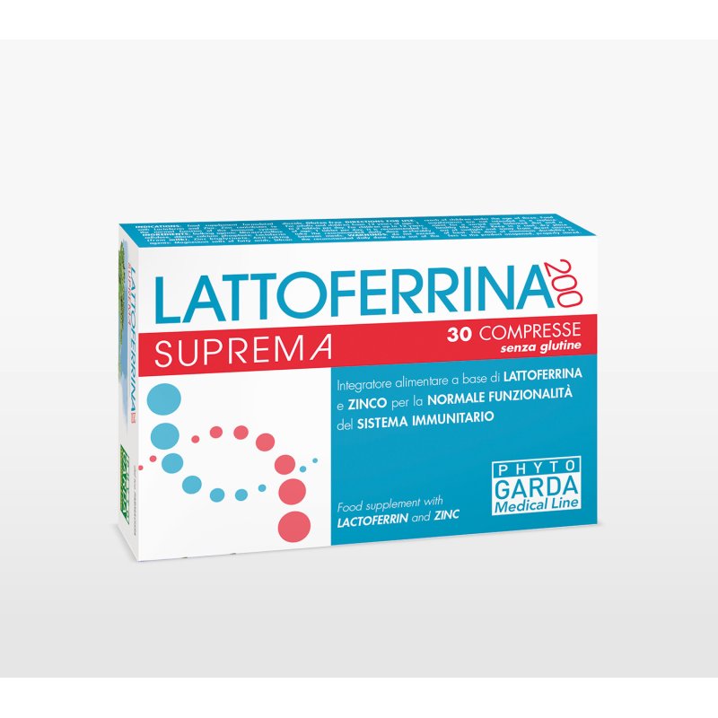 Lattoferrina+ 200 Suprema - Integratore alimentare a base di Lattoferrina - 30 Compresse