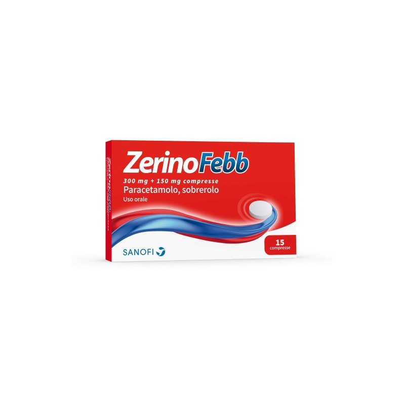 ZerinoFebb Adulti - 300mg/150 mg Paracetamolo + Sobrerolo - 15 Compresse