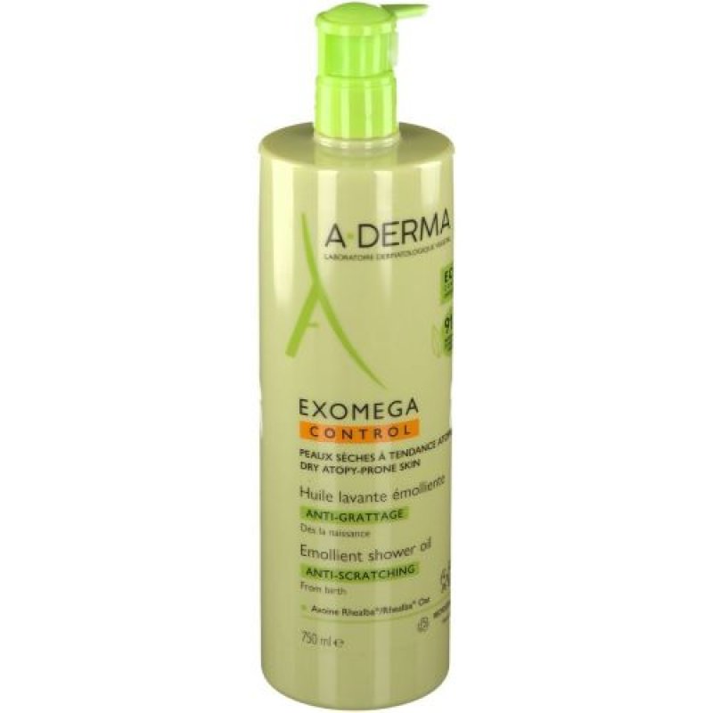 Exomega Control Olio 2 in 1 - Olio lavante emolliente per pelli secche a tendenza atopica - 750 ml 