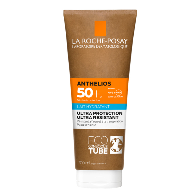 Anthelios Latte Solare Idratante SPF50+ Paper - Protezione solare resistente all'acqua per viso e corpo - 250 ml