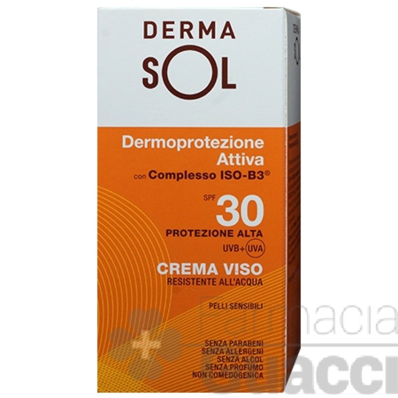 DERMASOL Crema Viso SPF 30 Protezione Solare Alta 50 ml