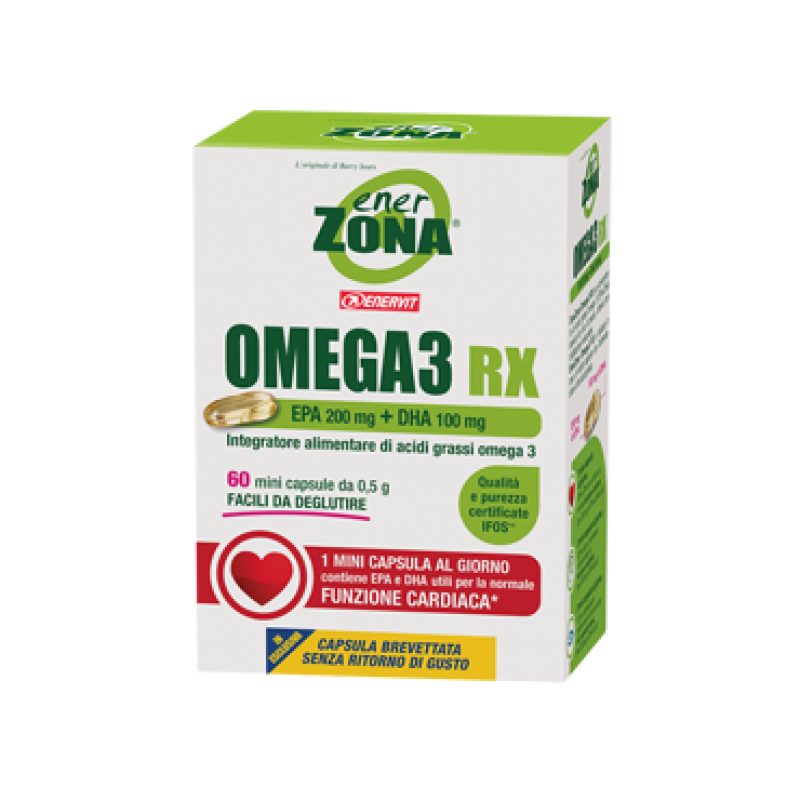 ENERZONA Omega 3 RX Integratore Alimentare 60 Mini Capsule 500 mg