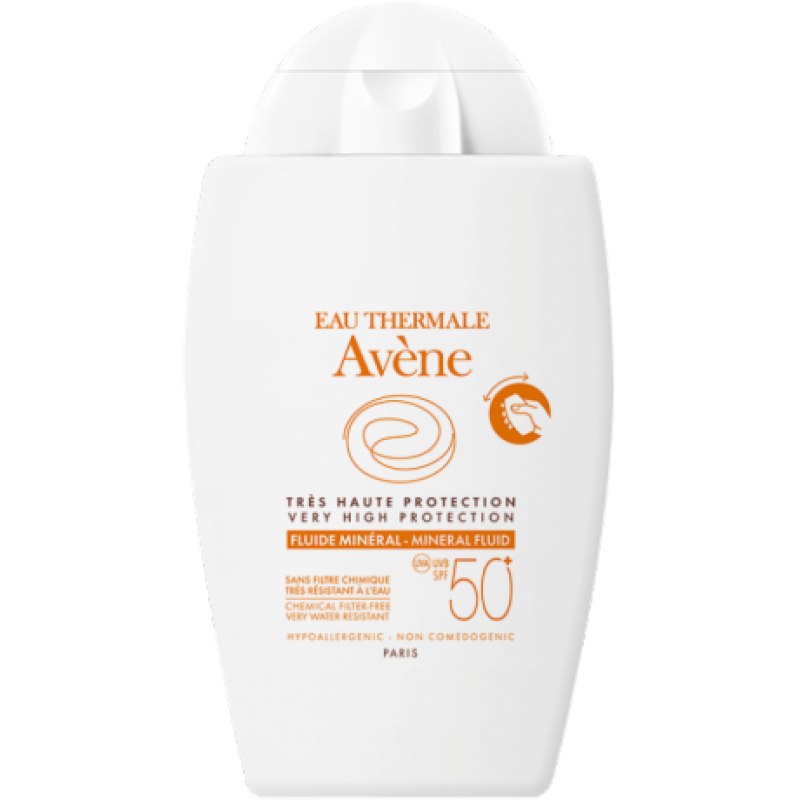 Eau Thermale Avene Fluido Minerale SPF 50+ - Protezione Solare Molto Alta - 40 ml