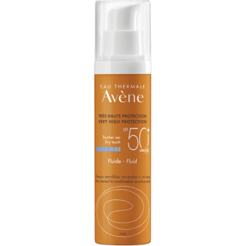 Eau Thermale Avene Fluido Viso SPF 50+ Protezione Solare Molto Alta 50 ml