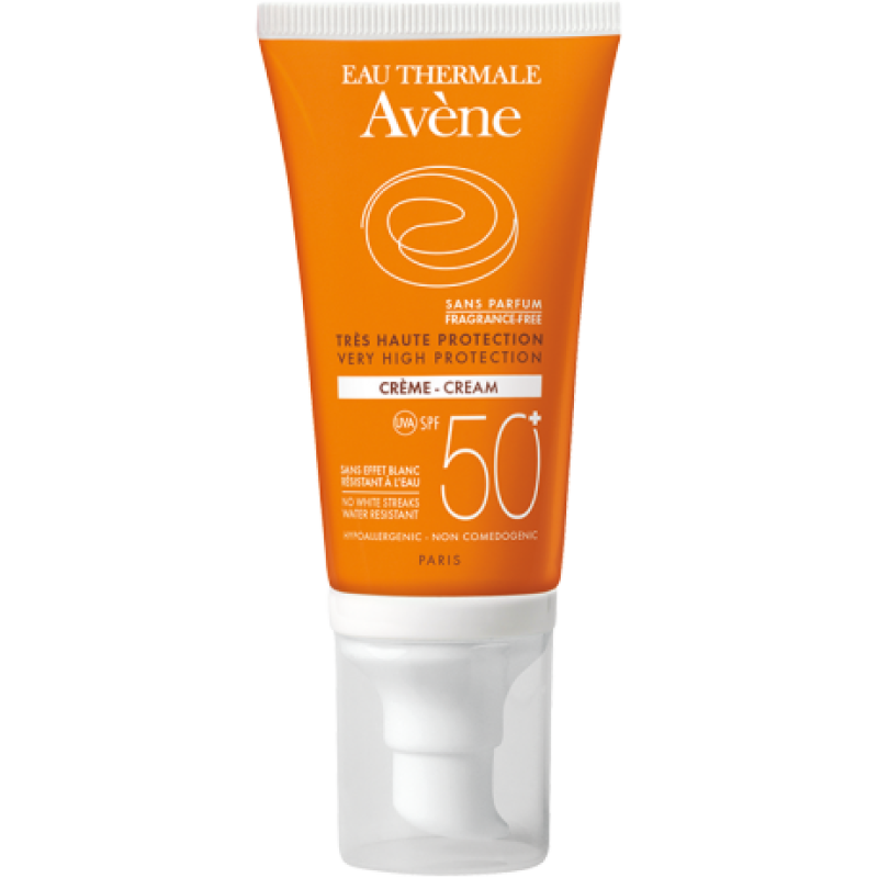 Eau Thermale Avene Solare Crema Viso Senza Profumo SPF 50+ Protezione Solare Molto Alta 50 ml