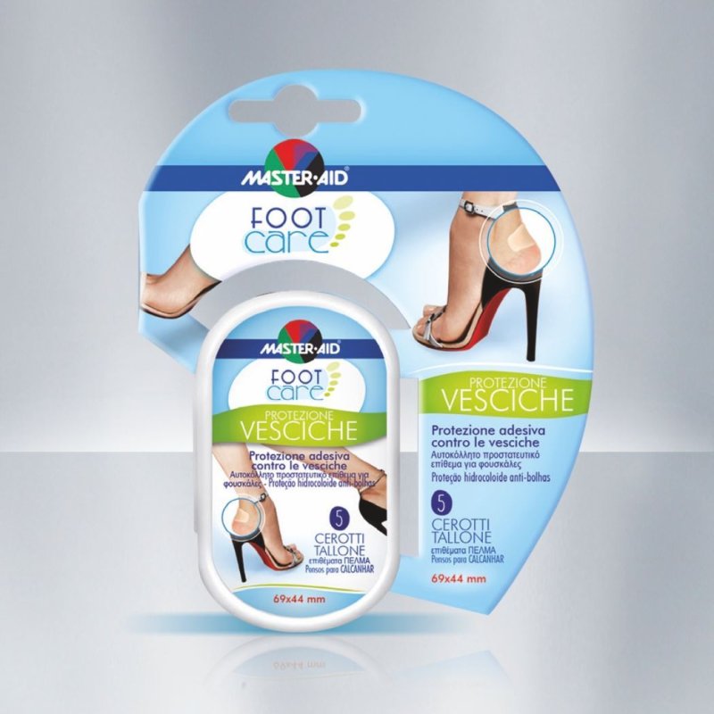 Foot Care Protezione Vesciche Tallone 5 cerotti 69x44mm