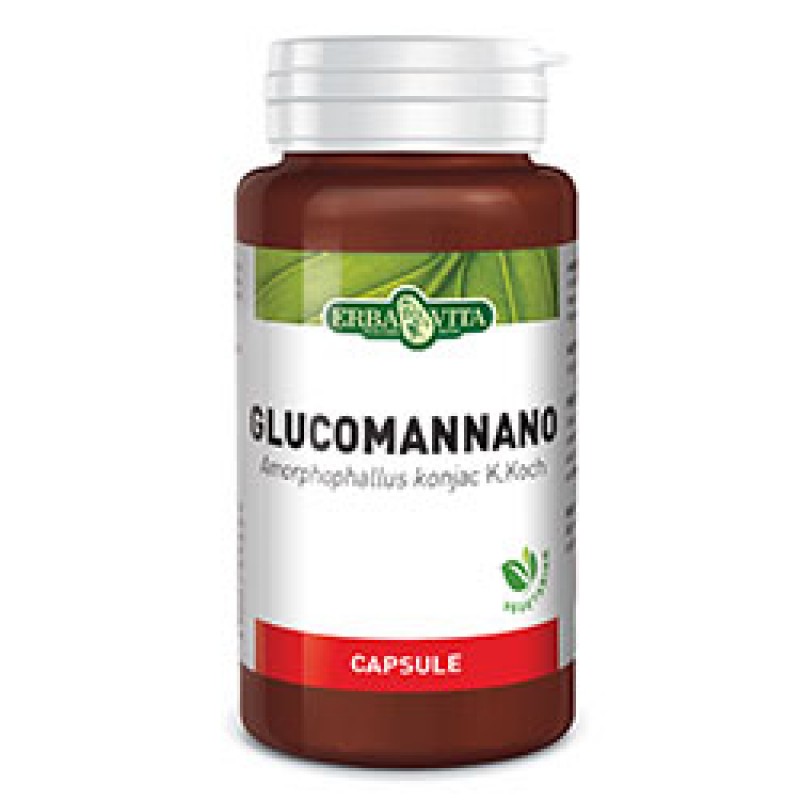 GLUCOMANNANO 60 Capsule Monoplanta 500 mg Integratore Alimentare ErbaVita