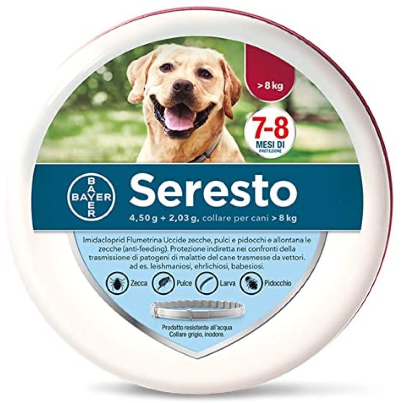 Seresto Collare Antiparassitario per Cani - Adatto per cani oltre gli 8 Kg