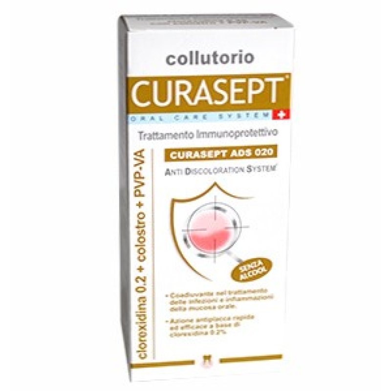 CURASEPT ADS Collutorio clorexidina 0,20% + Colostro Trattamento Immunoprotettivo 200 ml