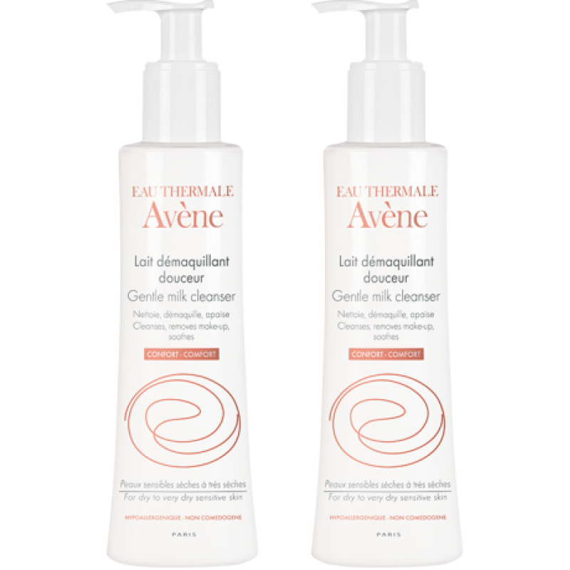 Eau Thermale Avene Latte Detergente Delicato Duo Confezione Doppia 400ml (200 ml + 200 ml)