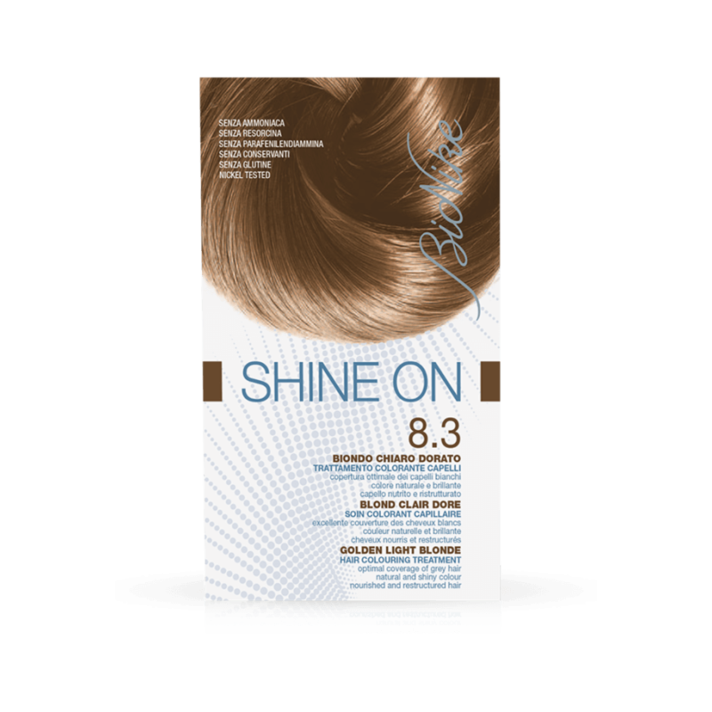 Shine On Tintura Capelli Colore Biondo Chiaro Dorato 8.3