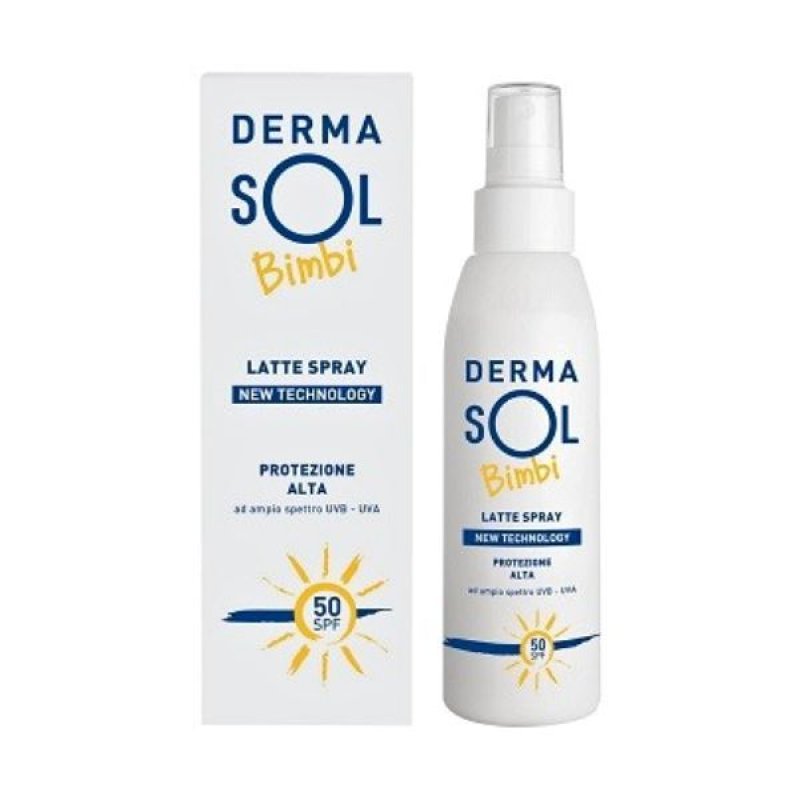 Dermasol Pediatrico Latte Spray Bimbi SPF 50+ Protezione Solare Alta 125 ml