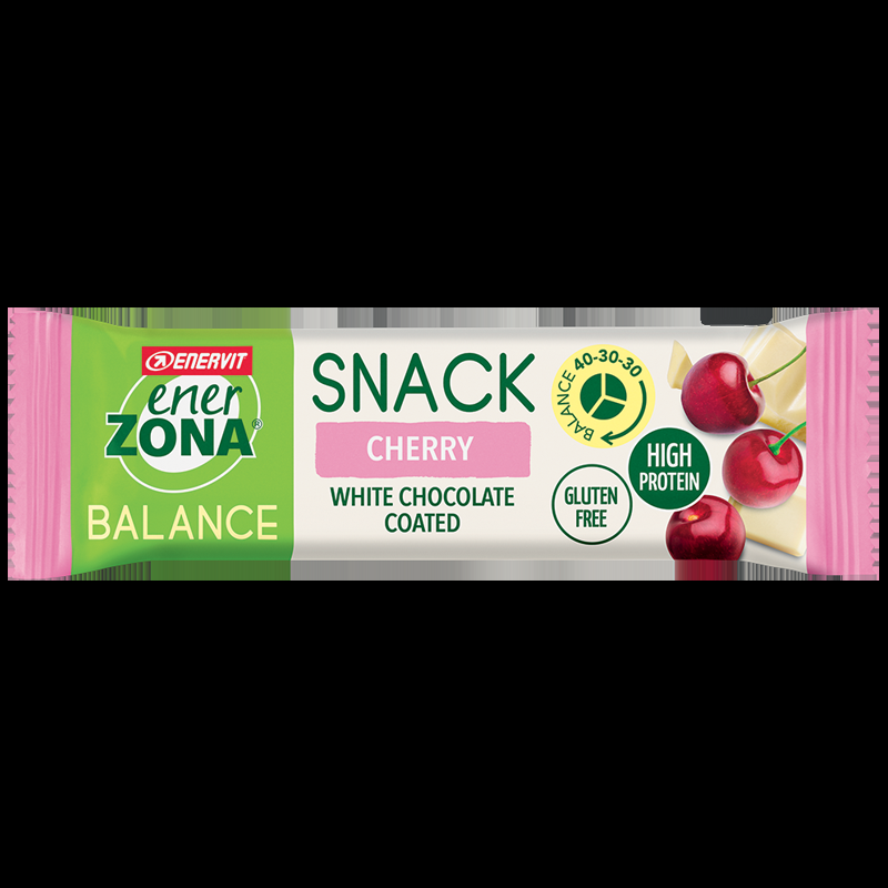 EnerZona Balance Snack Cherry - Barretta ricca di proteine e fibre - Gusto amarena - 33 g