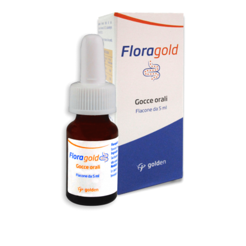 Floragold - Integratore per l'equilibrio della flora batterica intestinale - Gocce - 5 ml