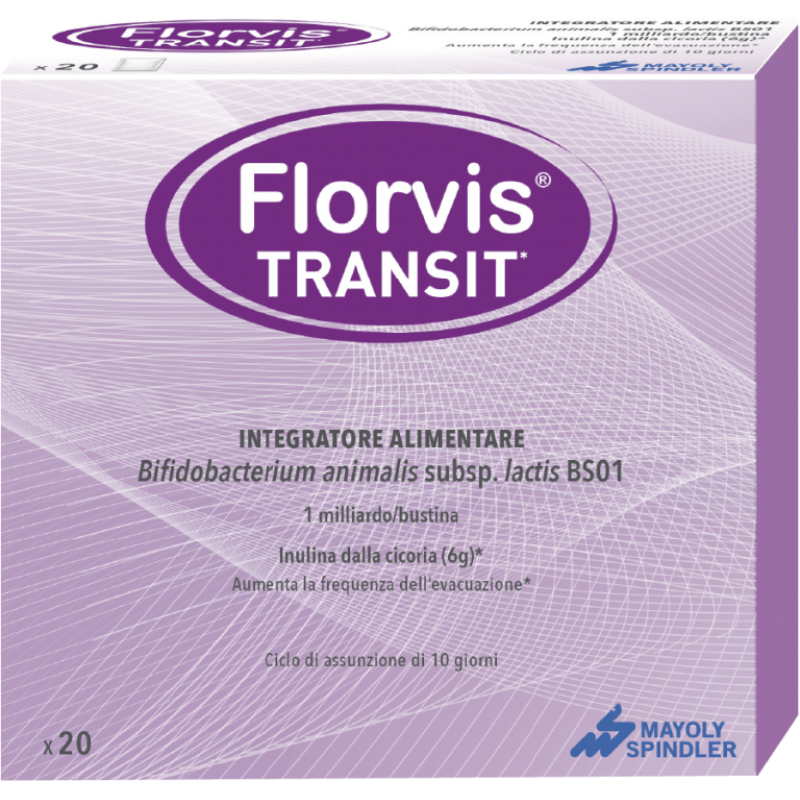 Florvis Transit - Integratore alimentare per la stitichezza - 20 bustine