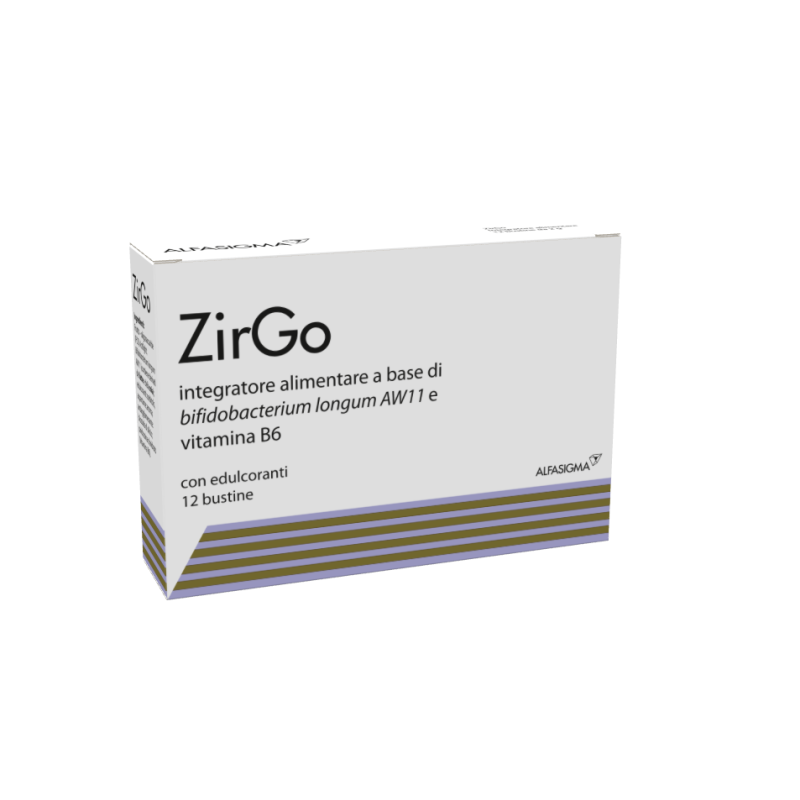 ZirGo - Integratore alimentare per l'equilibrio della flora intestinale - 12 bustine