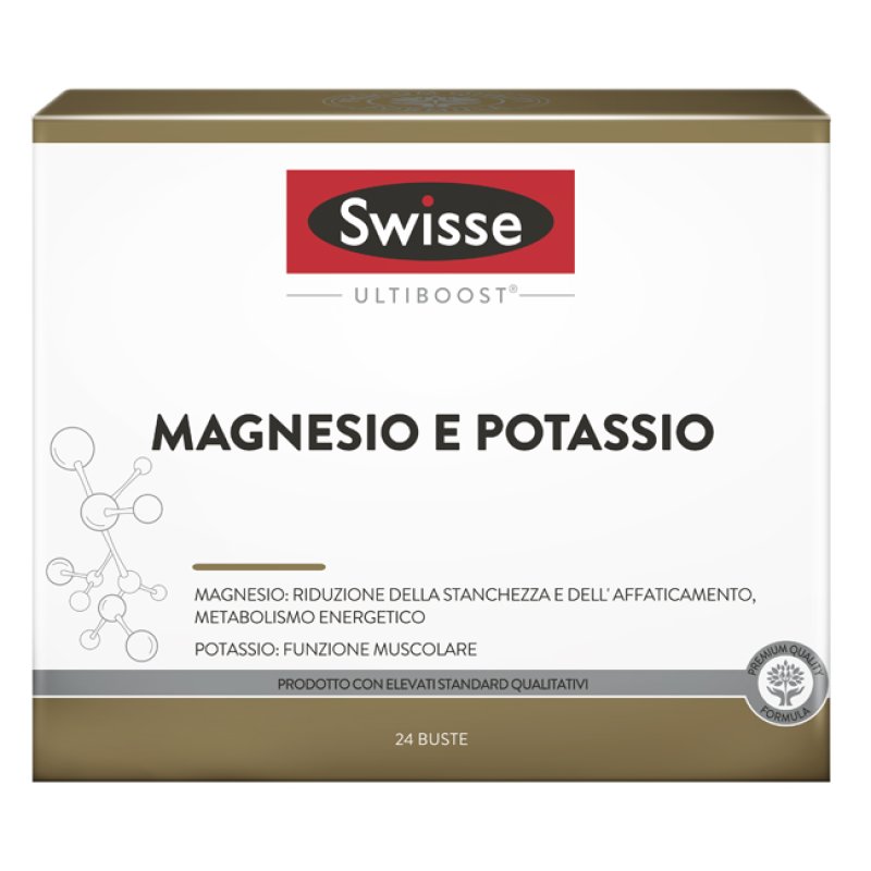 Swisse Magnesio e Potassio - Integratore per stanchezza ed affaticamento - 24 buste