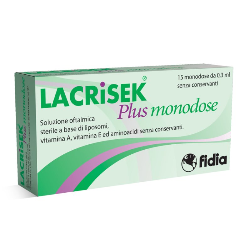 Lacrisek Ofta Plus - Soluzione Oftalmica - 15 Flaconcini Monodose da 0,3 ml