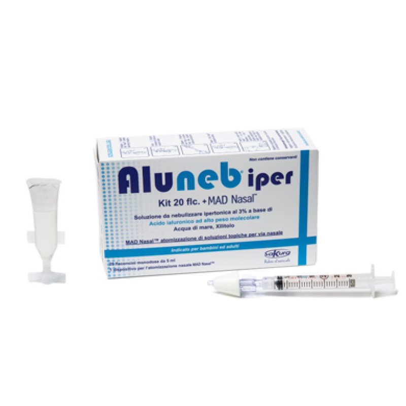 ALUNEB Iper Kit 20 flaconcini 5 ml + Atomizzatore MAD Nasal