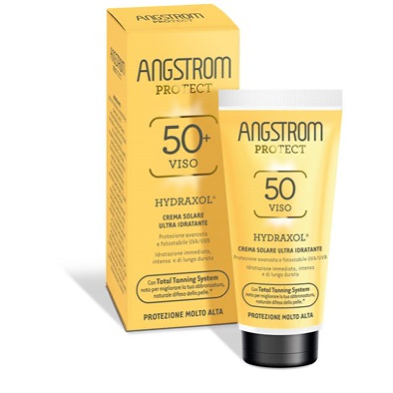 Angstrom Crema Solare Viso Ultra Idratante SPF50+ - Protezione solare viso per pelli sensibili - 50 ml