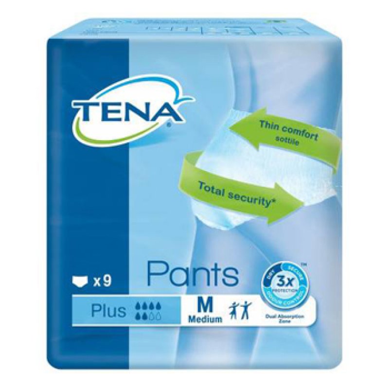 TENA PANTS Plus Pannoloni Medium 9 pezzi