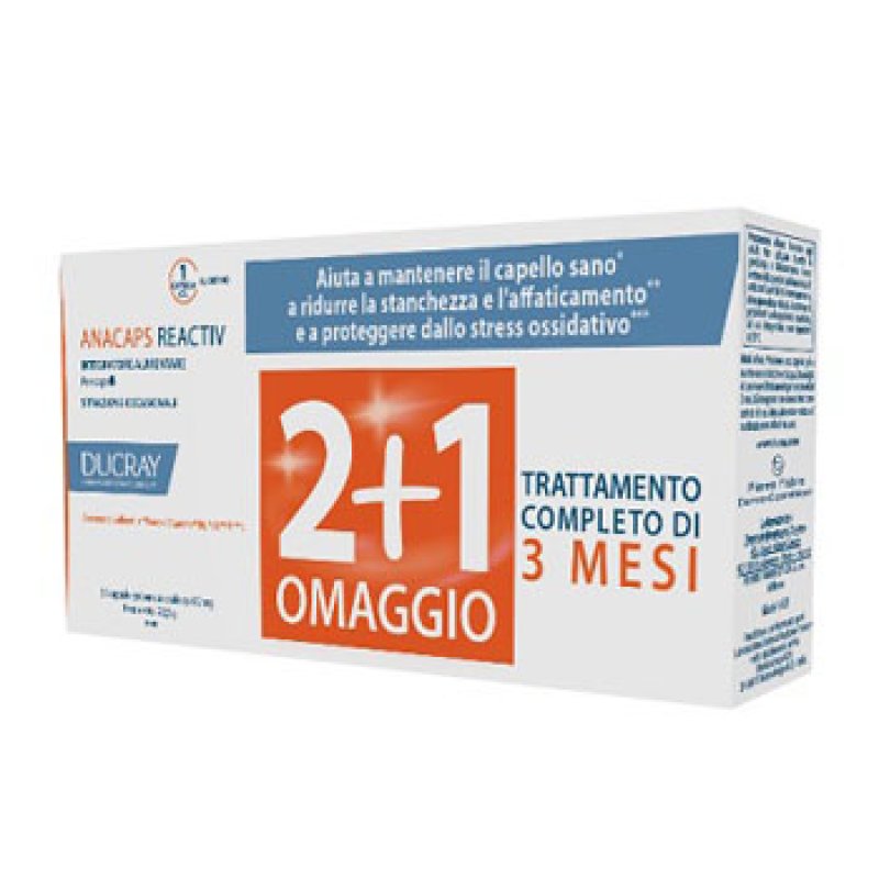 Anacaps Reactiv Integratore Alimentare Confezione Trio 90 Compresse (30 Compresse x 3) 812 mg