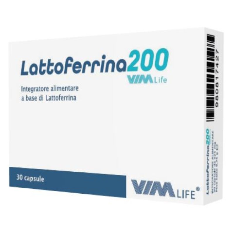 Lattoferrina 200 - Integratore alimentare a base di Lattoferrina - 30 Capsule