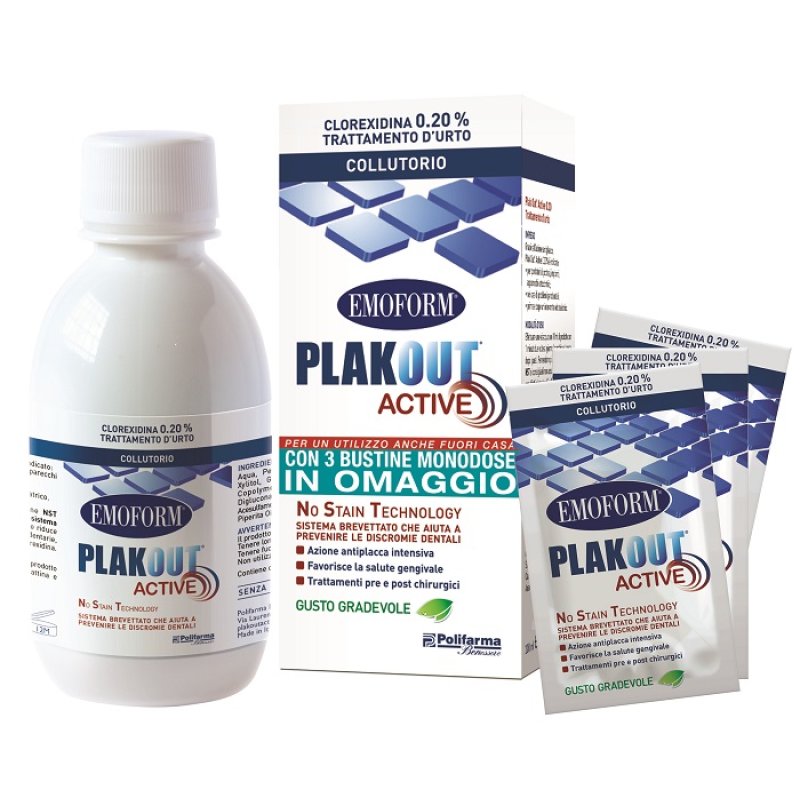 Plakout Active 0,20% 200ml+3bu