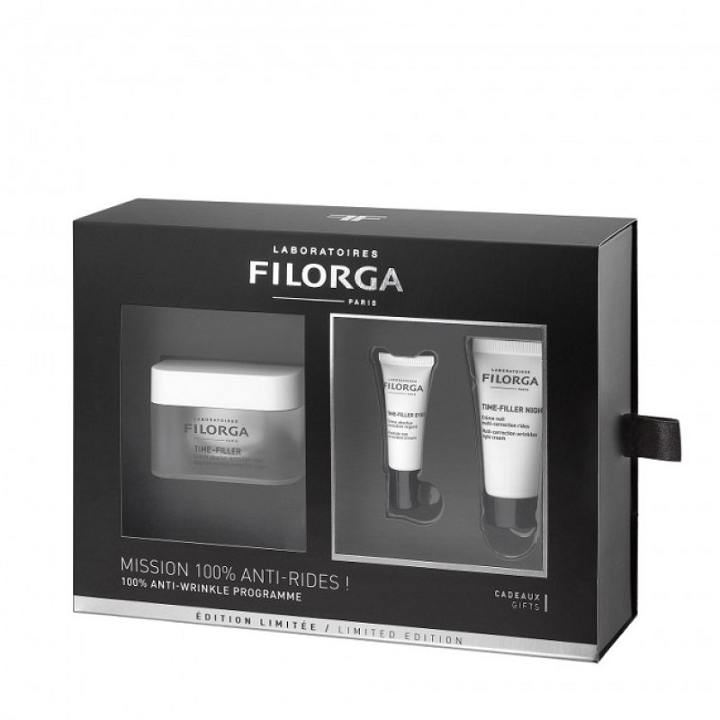 Filorga Cofanetto di Natale Time Filler - Time Filler Crema antirughe 50 ml + Time Filler Crema Notte 15 ml + Time Filler Contorno occhi 4 ml