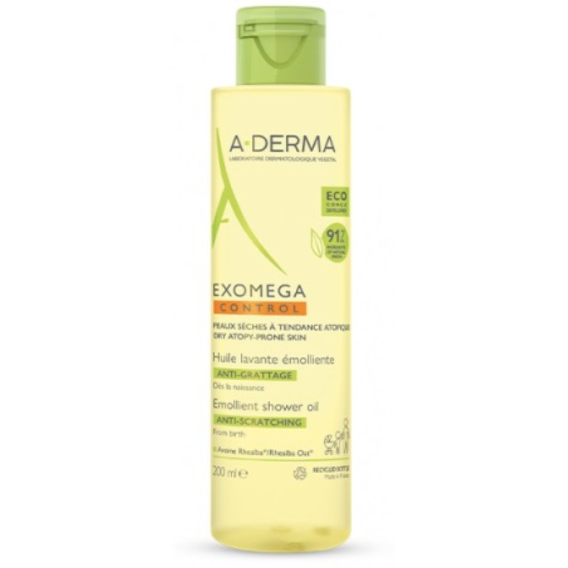 Exomega Control Olio 2 in 1 - Olio lavante emolliente per pelli secche a tendenza atopica - 200 ml 