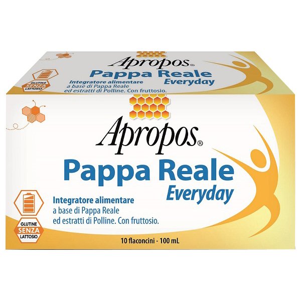 Apropos Pappa Reale Everyday - Integratore a base di Pappa Reale ed estratto di Polline - 10 flaconcini