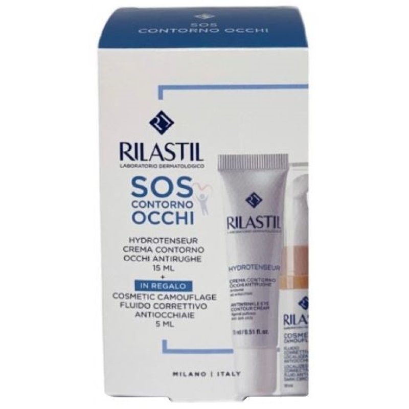 Rilastil Hydrotenseur Crema Contorno Occhi Antirughe 15 ml + Rilastil Cosmetic Camouflage Fluido Correttivo Antiocchiaie 5 ml