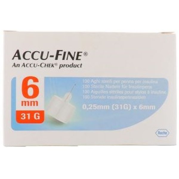 ACCUFINE Ago Ins.31g*6mm 100pz