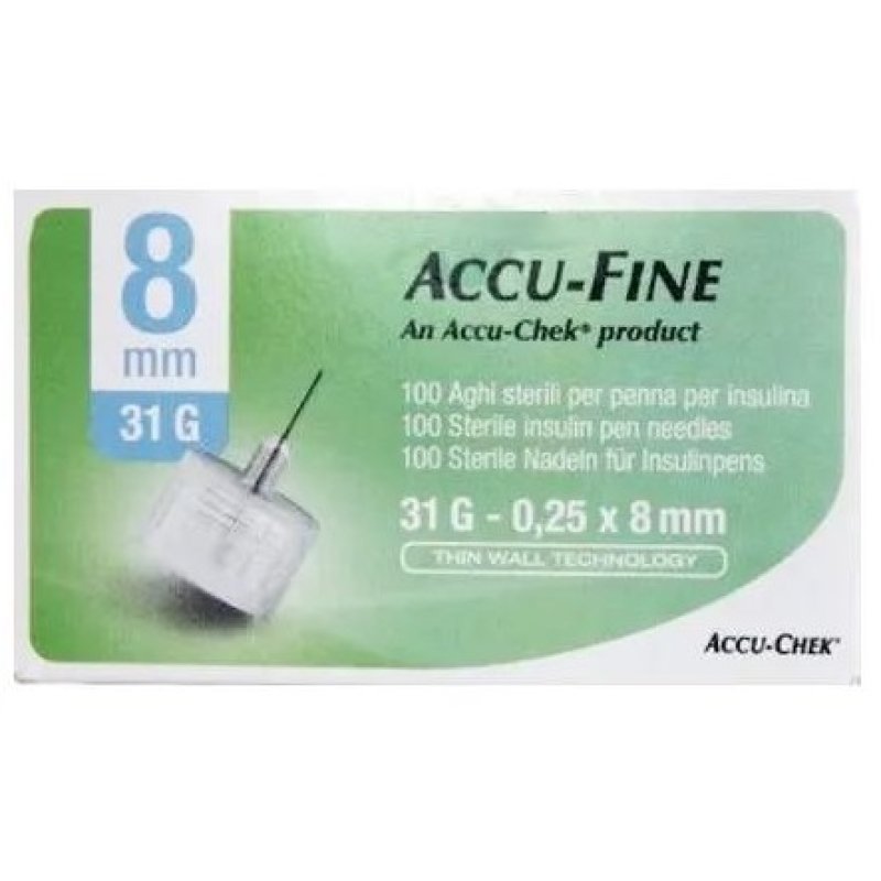 ACCUFINE Ago Ins.31g*8mm 100pz