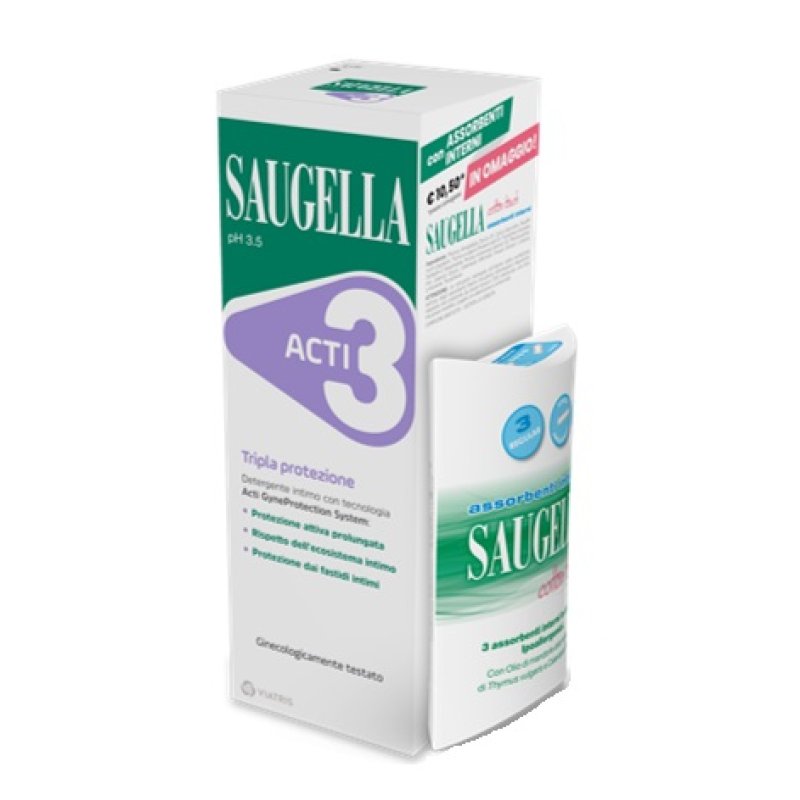 Saugella Acti3 250ml+assorbent