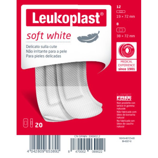 LEUKOPLAST Soft White Ass.20pz