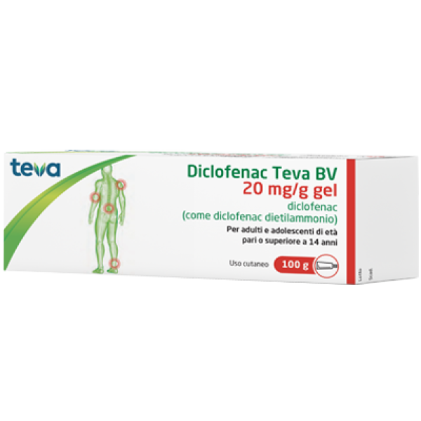 DICLOFENAC Gel 20mg/g 100gTEVA