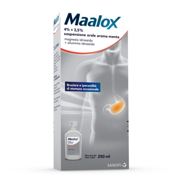 MAALOX Sosp.Menta 4+3,5% 250ml