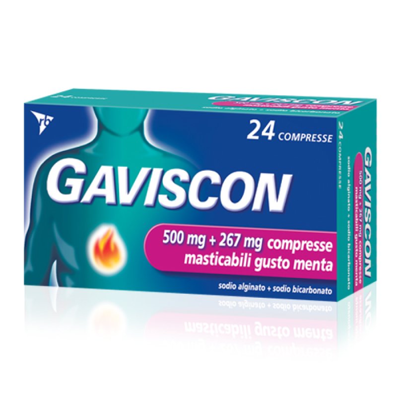 Gaviscon 24 compresse Menta 500+267mg