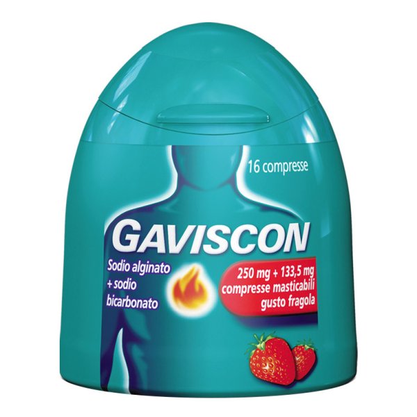 Gaviscon 16 Compresse Fragola 250+133,5m...