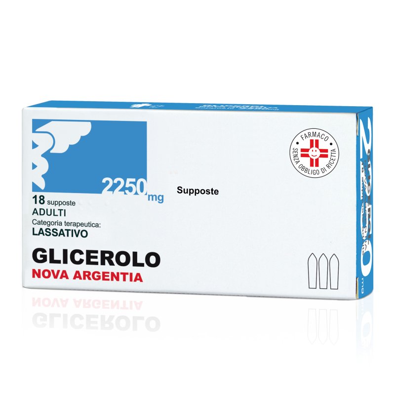 Glicerolo Nova Argentia 18 Supposte Adulti 2250 mg