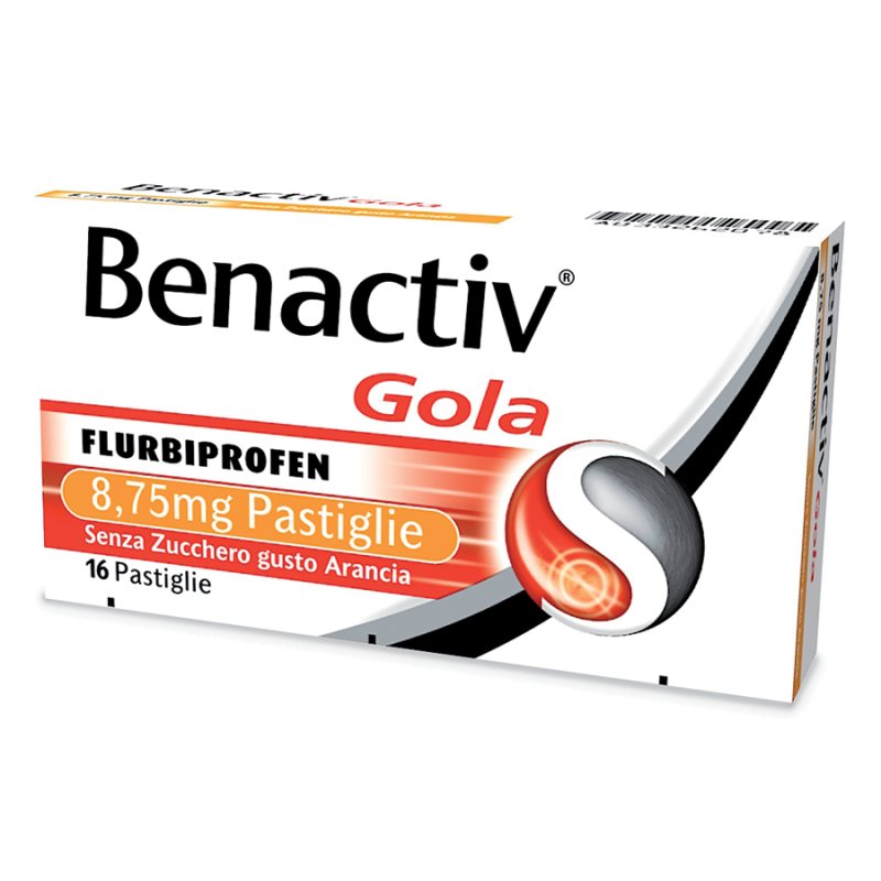 Benactiv Gola 16 pastiglie Arancia Senza Zucchero